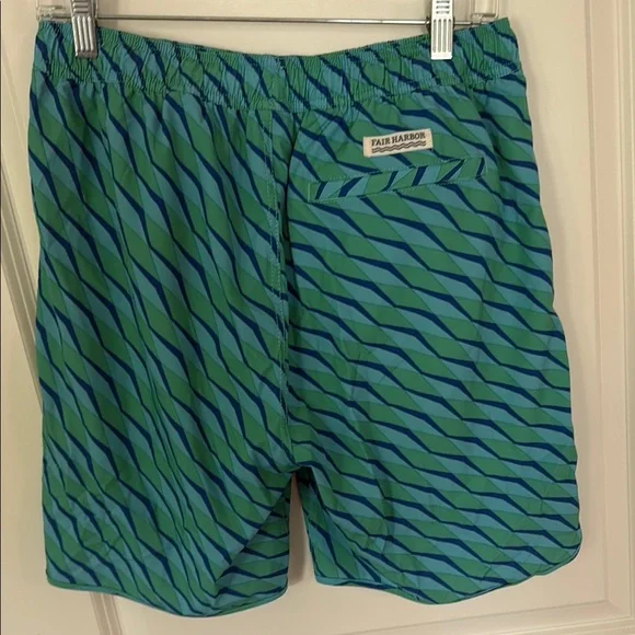Fair harbor Green and Blue Men's Swim Shorts - Picture 3 of 3